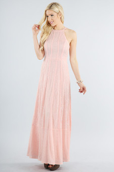 NIKIBIKI Halter Maxi Dress in Lace