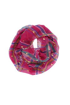 Hot Pink Plaid Infinity Scarf