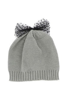 Bow Top Knit Hat