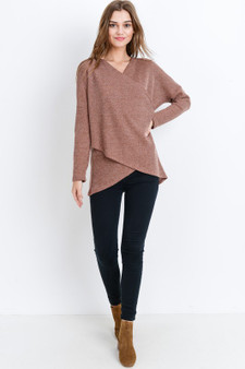 Surplice Front Sweater 