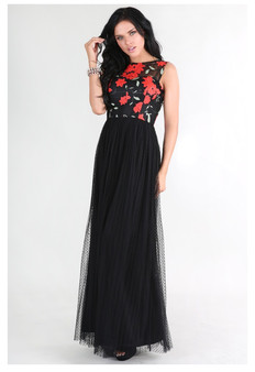 NIKIBIKI Sleeveless Floral Embroidered Dress