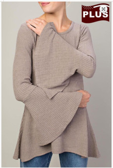 Plus Size Bell Sleeve Top