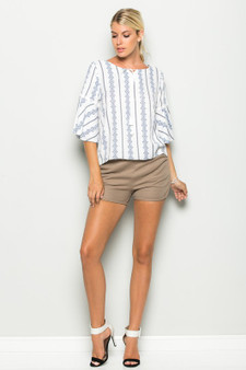 BELL SLEEVE PRINT TOP BELL SLEEVE RELAX FIT