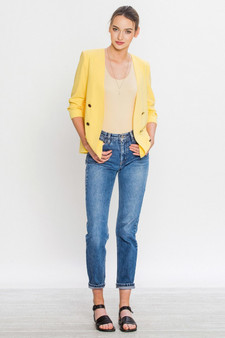 SALT & PEPPER Split Back Jacket with 3/4 Sleeves and Button Detail Fully Lined High Quality 