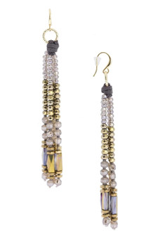 SAACHI Sangria Beaded Tassel Earring 