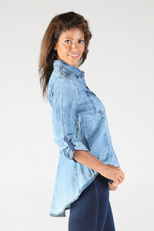 BUTTON DOWN FRONT POCKETS HALF SLEEVE COLLARD SHIRT