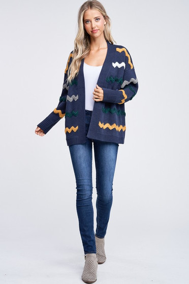 PAPERMOON Sadie Zigzag Sweater Cardigan 