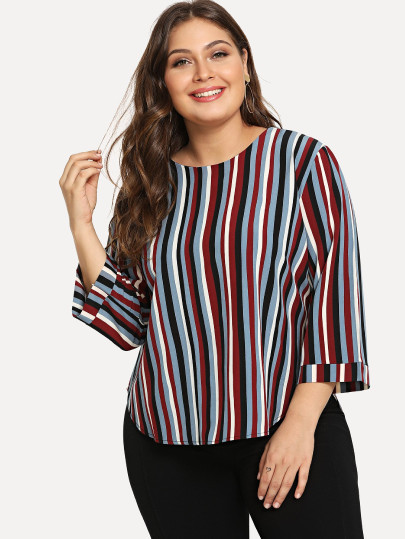 Plus Size Striped Top