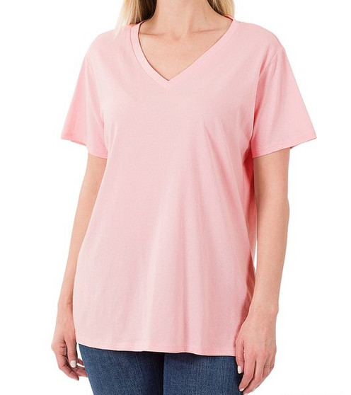 BOYFRIEND V-NECK TEE IN 2 COLORS