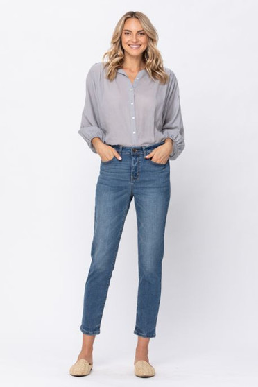 Judy Blue Cropped Straight Jeans 