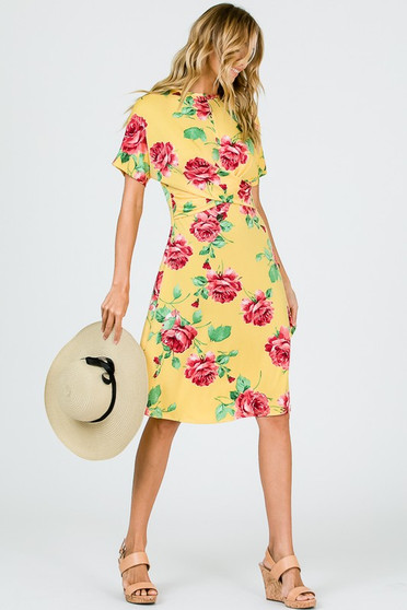 TWENTY TEN TWIST FRONT SHORT SLEEVE DRESS