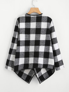 Buffalo Plaid Waterfall Jacket