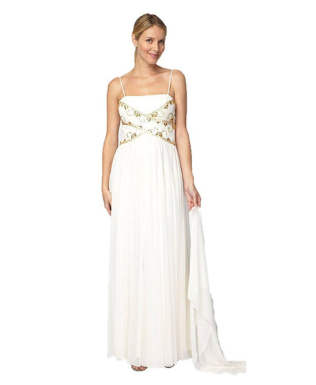 Alex Evenings Contrast Beadwork Ruched Mesh Dress