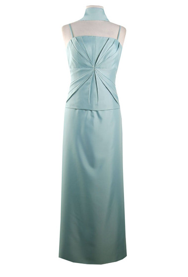 CACHET 2 PIECE PLEATED BODICE DRESS WITH WRAP