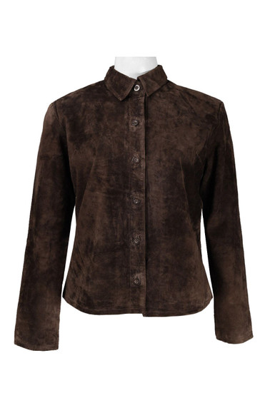 Leather Suede Shirt Jacket