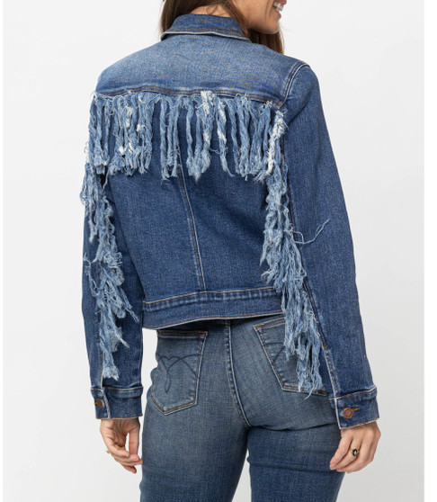 Judy Blue Fringed Women’s Jean Jacket