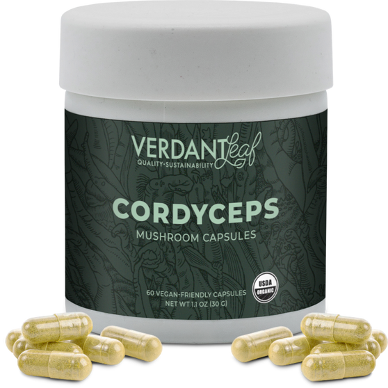 Verdant Leaf Capsules Cordyceps Mushroom