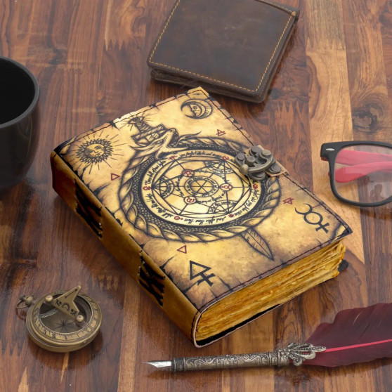 Leather Journal Vintage Compass