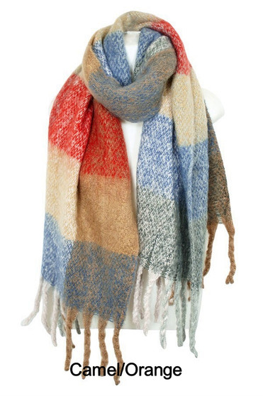 Plaid PatternFinge Scarf Variety of Colors