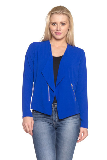 Moto Jacket with Side Zip Pockets