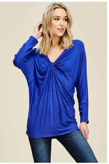 Twist Front Knit Top
