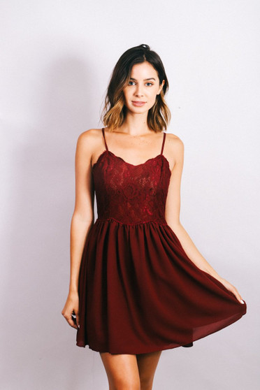 Lace and Chiffon Party Dress