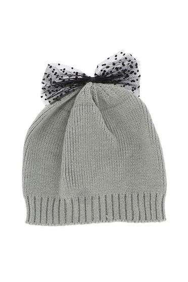 Bow Top Knit Hat
