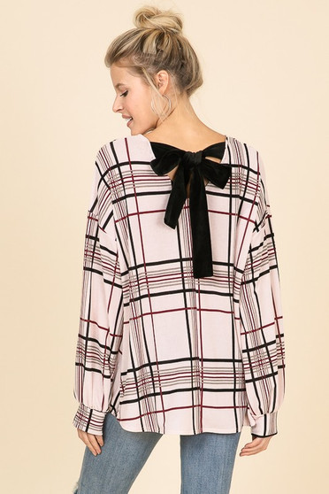 Soft and Stylish Back Bow Tie Top