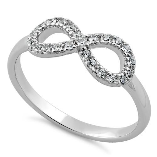 Sterling Silver Infinity CZ Ring 