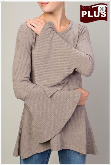 Plus Size Bell Sleeve Top