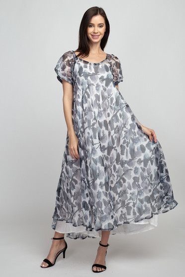 MAZEL Bubble Sleeve Dress with Sleeveless Under dress