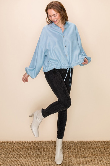 HYFVE BUTTON DOWN LONG SLEEVE TIE BOTTOM SHIRT