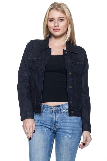 G-GOSSIP APPAREL Black Stretch Jean Jacket