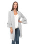 Long Open Front Cadigan with Ruffled Sleeves Various Sizes