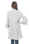 Long Open Front Cadigan with Ruffled Sleeves Various Sizes