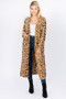 ALY DALY LEOPARD PRINT SOFT COZY LONG CARDIGAN WITH POCKETS