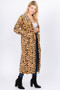 ALY DALY LEOPARD PRINT SOFT COZY LONG CARDIGAN WITH POCKETS