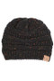 C.C Knitted Weaved Beanie  Black