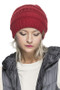 C.C Knit Beanie with Fuzzy Lining Various Colors