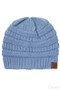 C.C Knit Beanie with Fuzzy Lining Various Colors