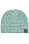C.C. Cable Knit Confetti Beanie Hat Various Colors