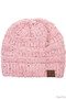 C.C. Cable Knit Confetti Beanie Hat Various Colors