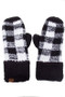 C.C. Buffalo Check Pattern Gloves Mittens Various Colors
