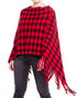 HANA Buffalo Plaid Poncho