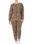 FRENCH TERRY LEOPARD TOP, JOGGER AND MASK 3 PC SET