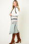 ON BLUE Hooded Sweather Vest Long Cardigan Aztec Pattern