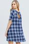 PAPERMOON Ellie 3/4 Sleeve Checked Dress