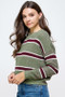 CROPPED STRIPE SWEATER