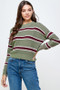 CROPPED STRIPE SWEATER