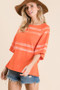 CES FEMME Yarn Dyed Light Knit Top